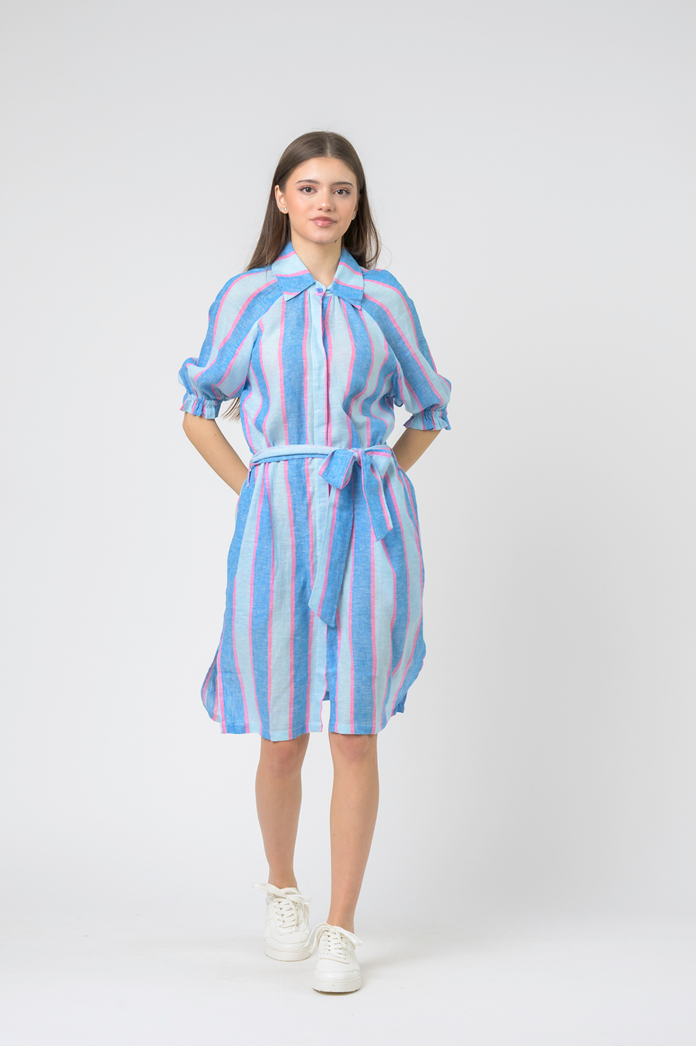 PENNY SHIRT DRESS ARCTIC BLUE