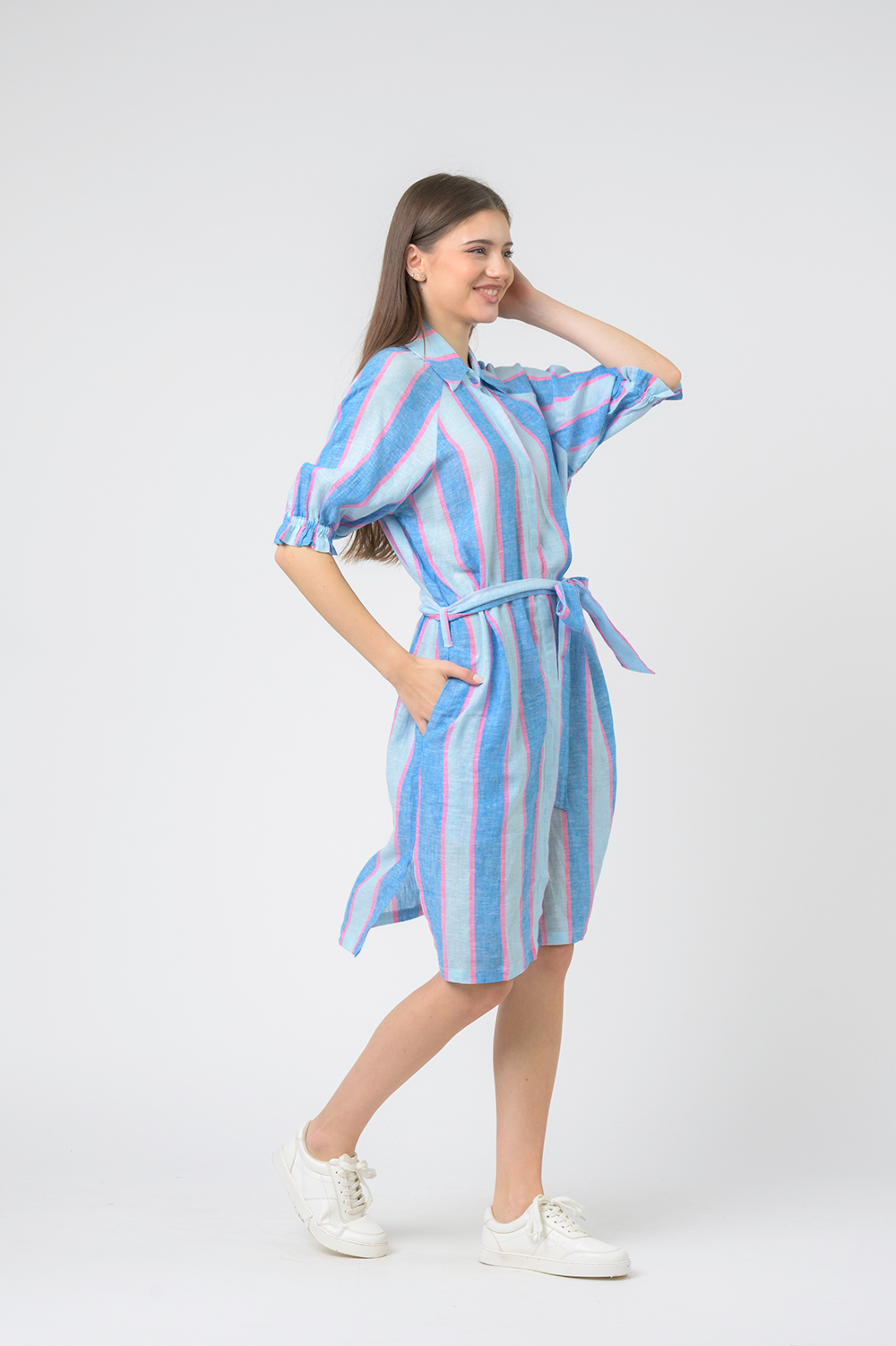 PENNY SHIRT DRESS ARCTIC BLUE - Image 4