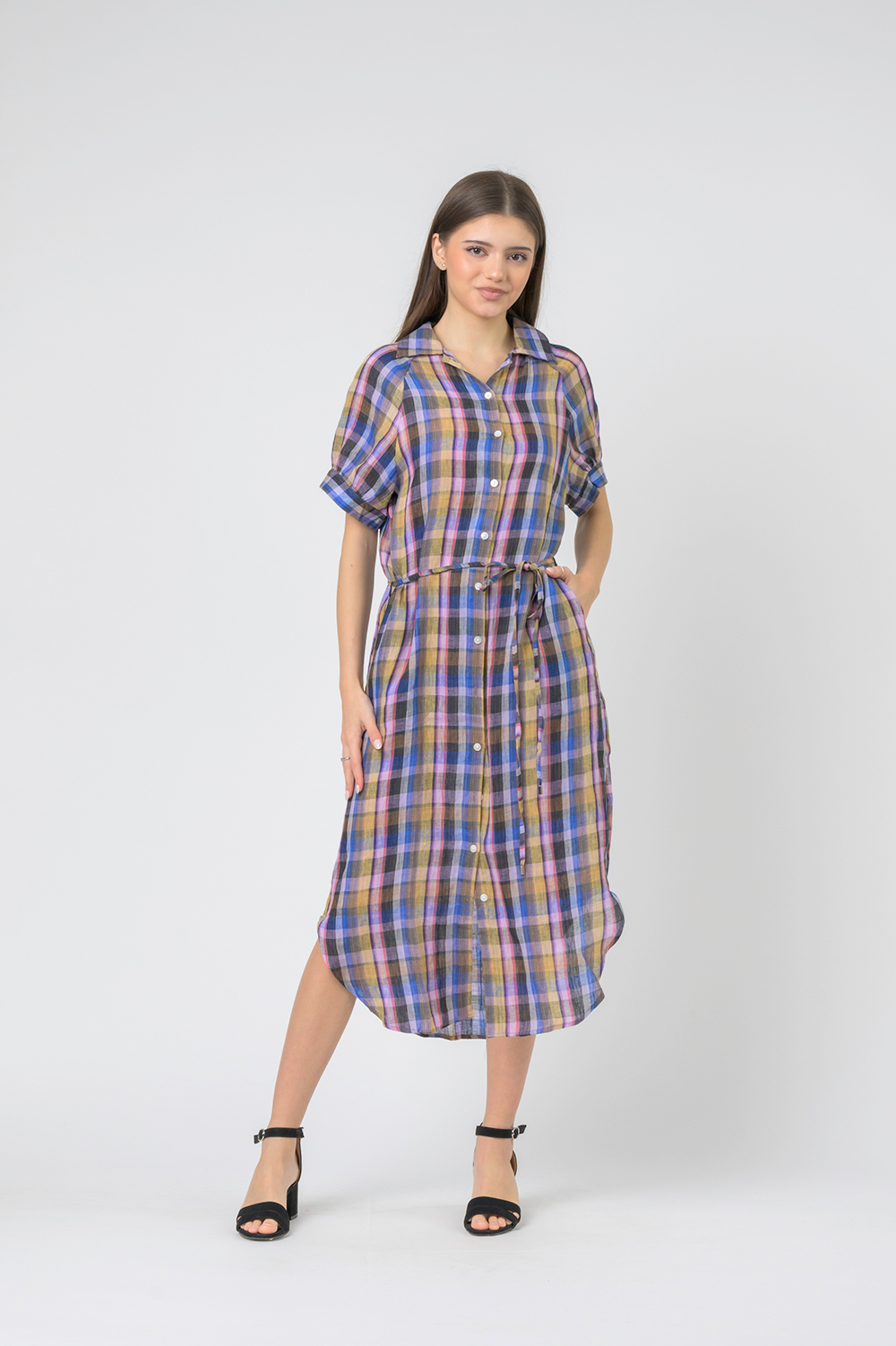 ROSE DRESS SHADOW BLACK + MUTLICOLOR