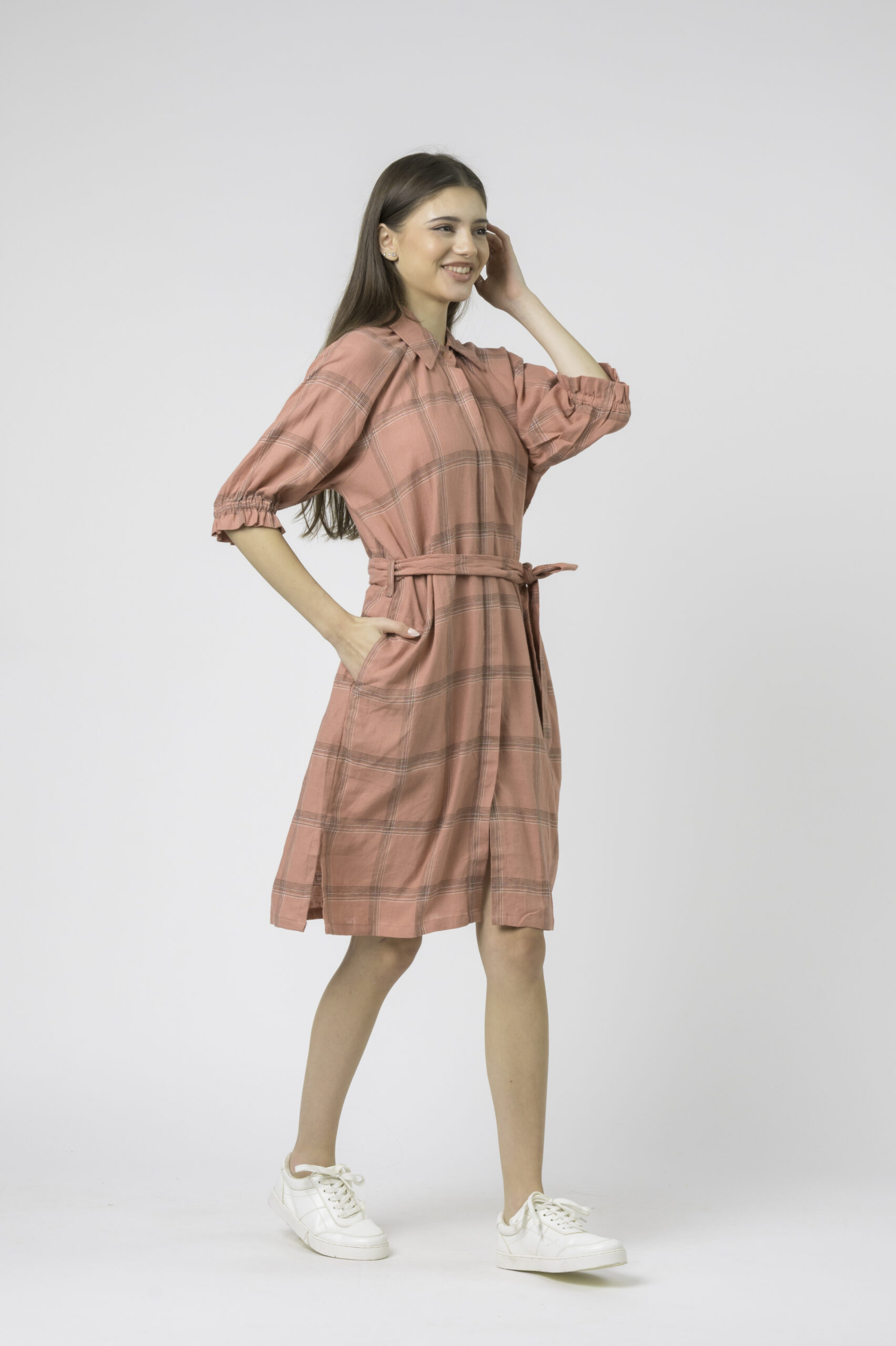PENNY SHIRT DRESS BROWN - Image 4